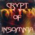 An abstract graphic in yellow, orange and red on which there is the inscription: Crypt of Insomnia Crypt AV SP - Elysium