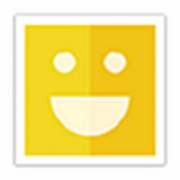 A yellow square reminiscent of a smiling human face. Big version