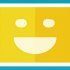 A yellow square reminiscent of a smiling human face. Small version. GLOBAL AV SP - Tech-Nology