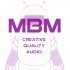 Human person in magenta with inscription MBM, creative quality audio, small version MARCUS AV SP - Power of Asia