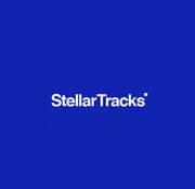 a blue square with the inscription STELLARTRACKS