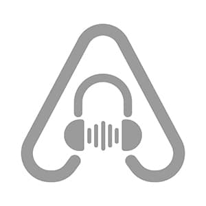 a grey triangle with headphones